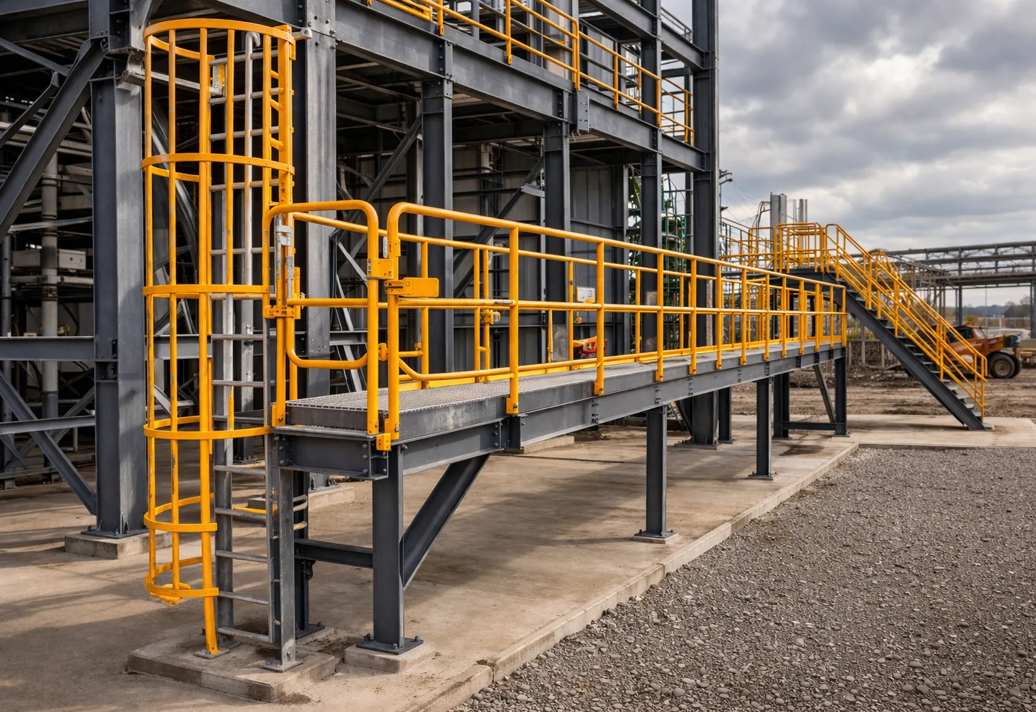 Access structures and support steel